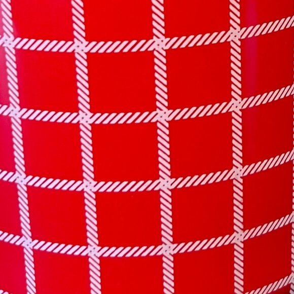 Set of 2 HALLMARK Red and Green Enamel Look Camping Style Checked Ceramic Mugs - Picture 11 of 15